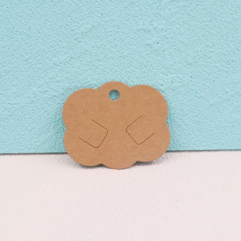 Set of 100 Jewelry Display Cards Hair Clip Cards Necklaces Cards Paper Texture Convenient Jewelry Cards for Displaying