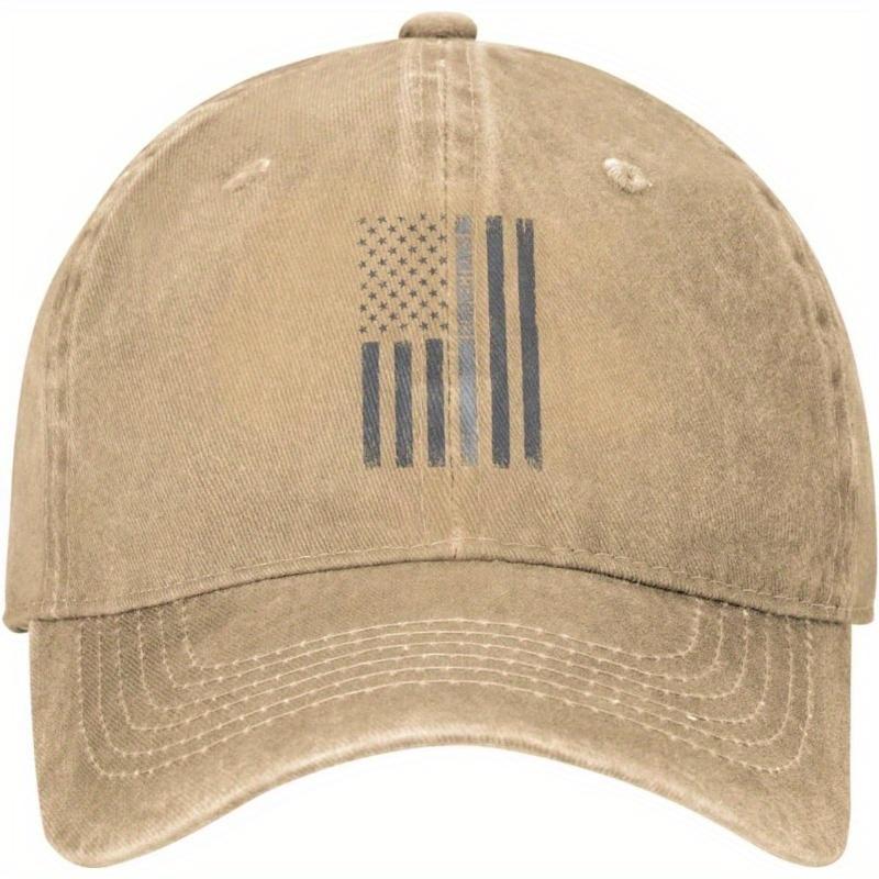 Correctional Officer Thin Line Flag Vintage Wash Cotton Baseball Cap Casual Adult Hat