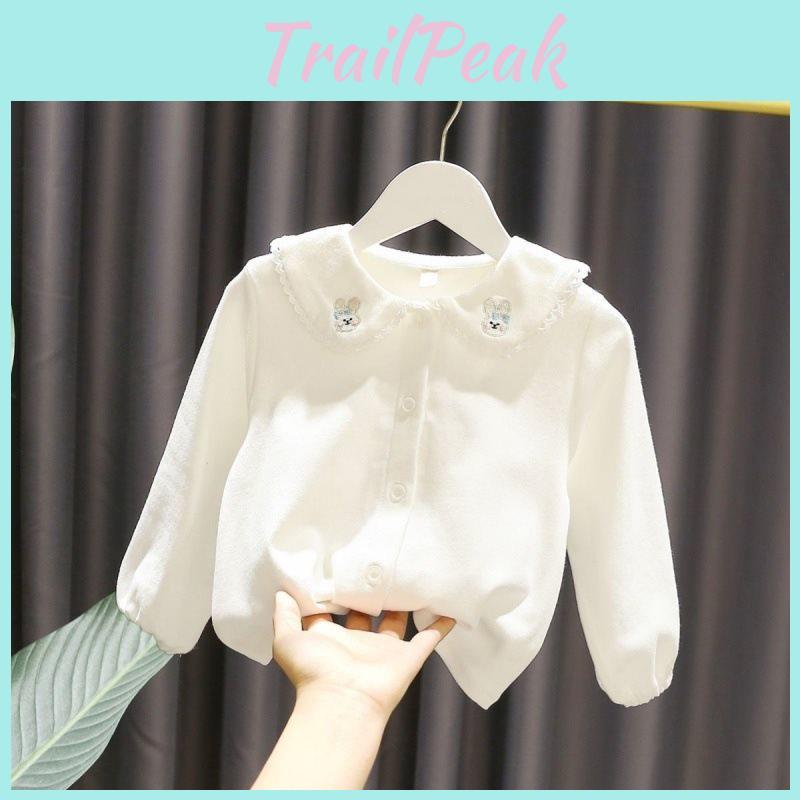 Adorable Baby Girls Spring Apparel Set With Chic Denim Pinafore Skirt And Soft Cotton Blouse For Toddlers