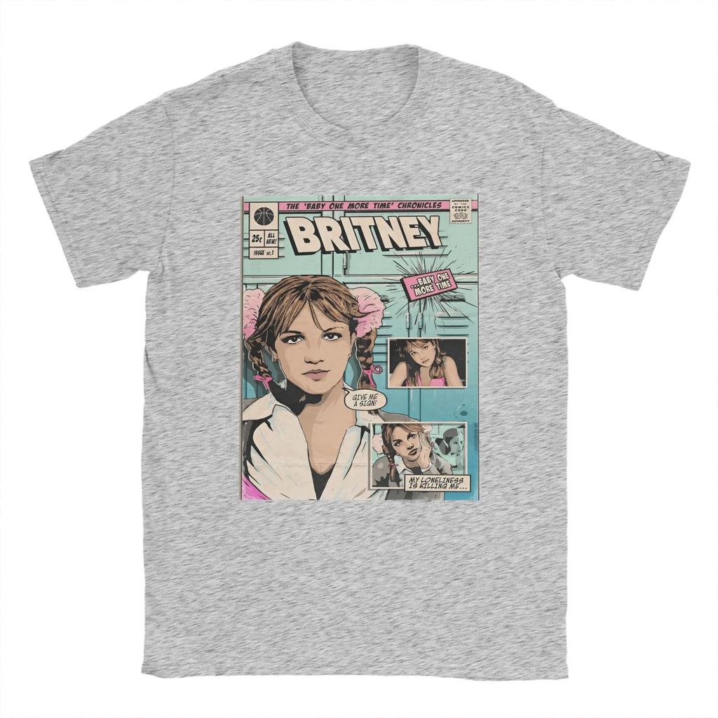 Zabawna Koszulka Britney Spears Męska Okrągły Dekolt Bawełniana Koszulka Krótki Rękaw T-shirt Pomysł na Prezent Ubrania