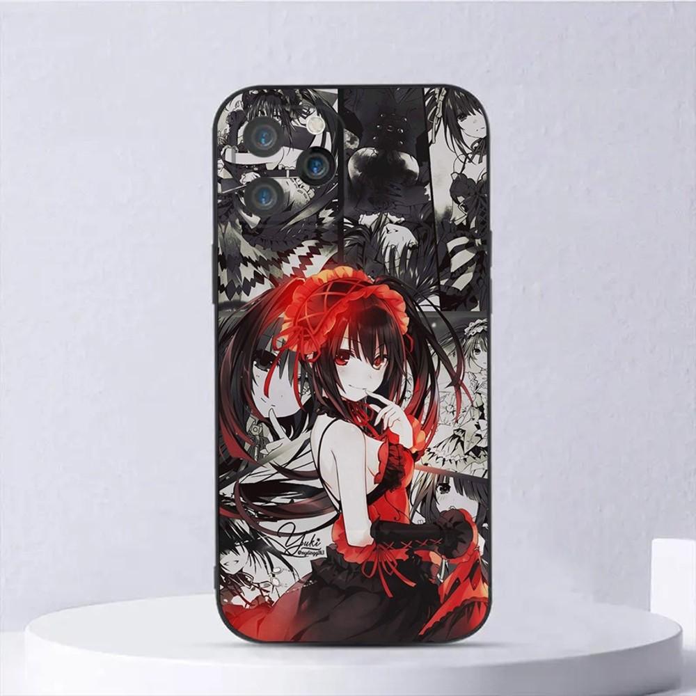 

Date a live Tokisaki Kurumi Phone Case For iPhone 15,14,13,12,11,Plus,Pro Max,XS,X,XR,SE,Mini,8,7 Soft Silicone Black Cover iPhone12mini