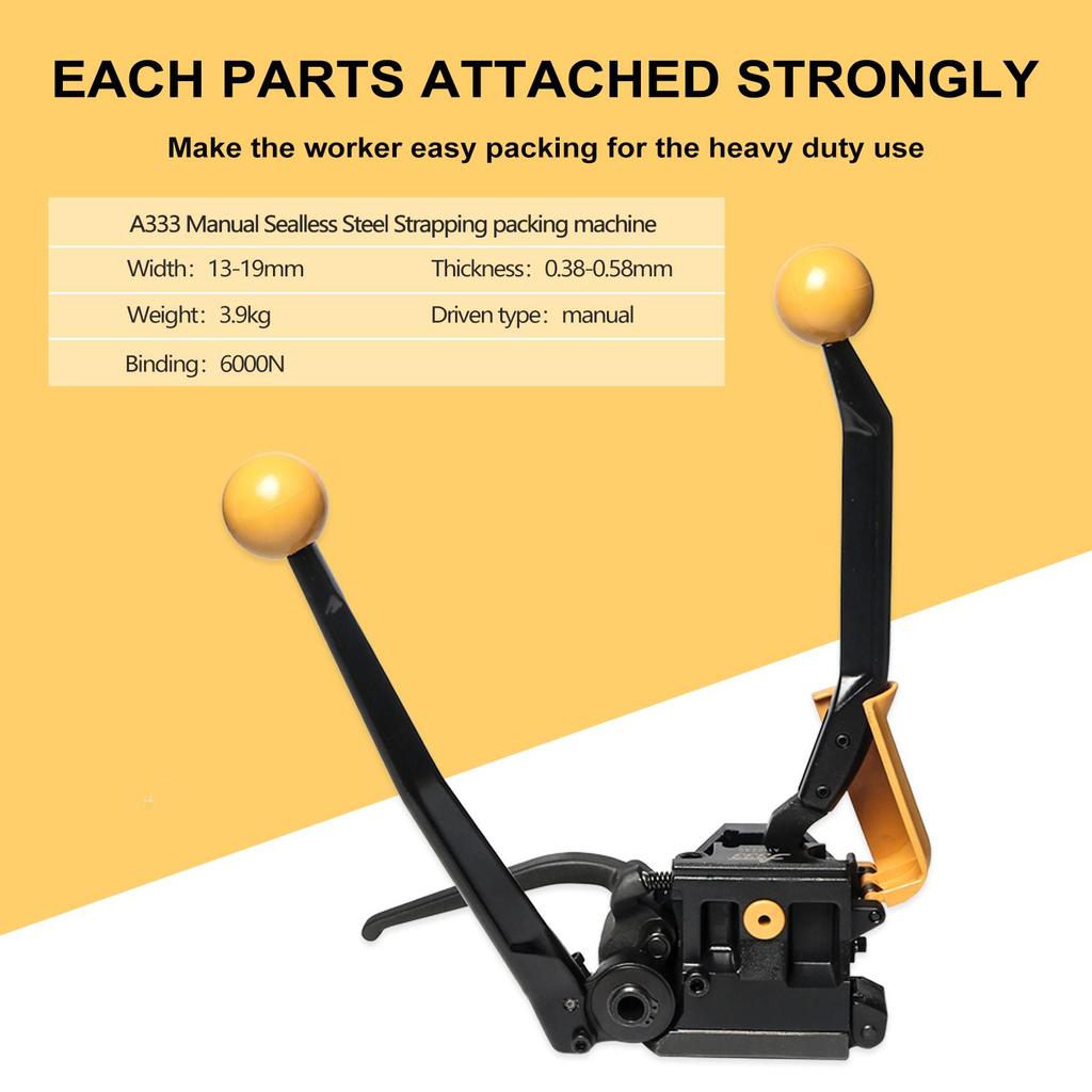ZONESUN A333 Manual Steel Strapping Machine Strip Packing Machine 1/2" to 3/4"
