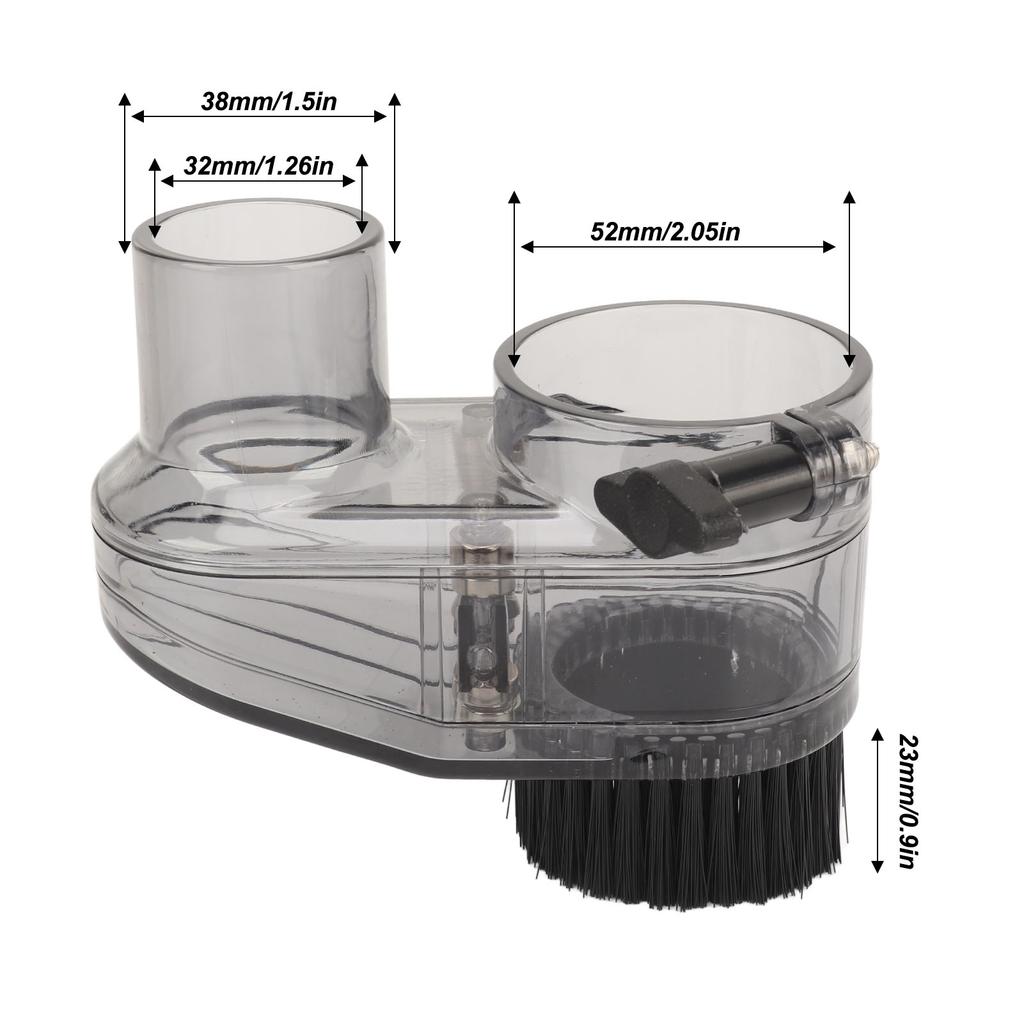 CNC Router Dust Shoe 52mm Diameter Clear CNC Dust Boot with 38mm Hose Diameter for 52mm Spindle Motors and Router