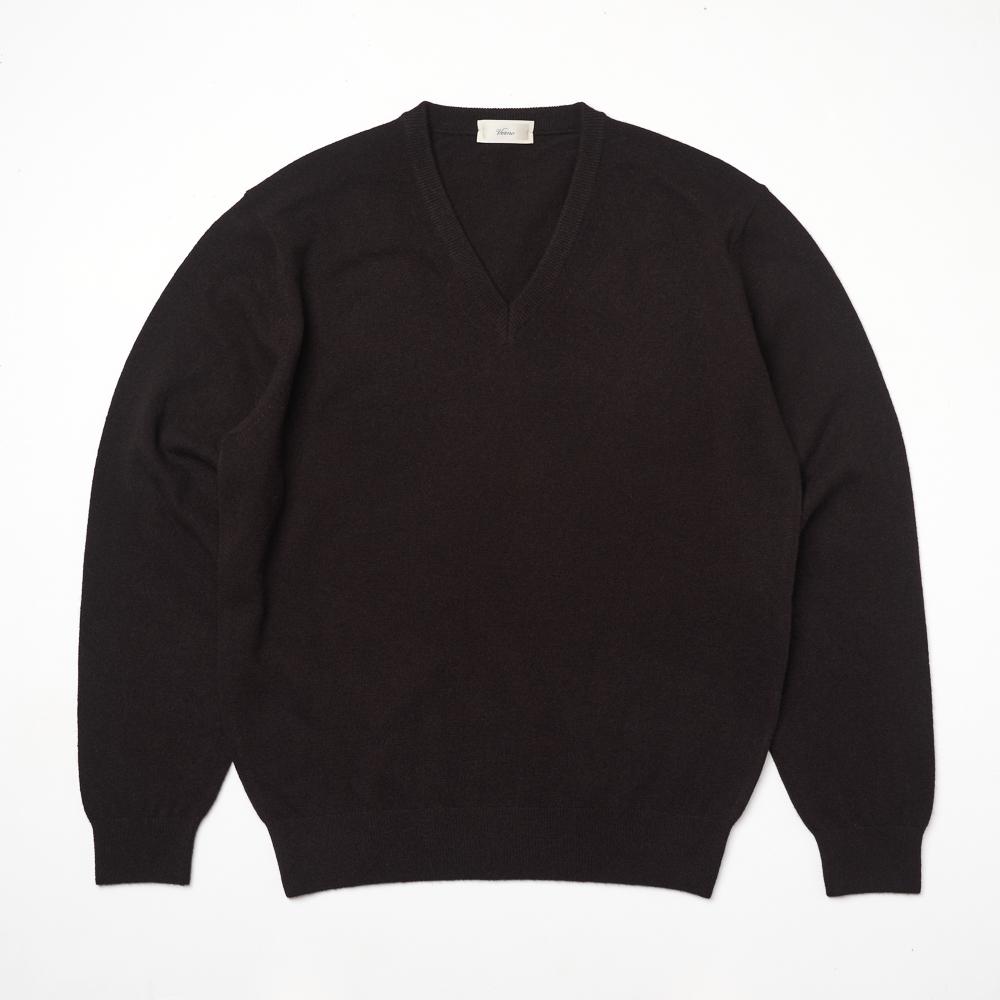 VERNO 24Fw V-Neck Knit Dark-Brown