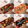 Maple Leaves Falling Welcome Door Mat Non Slip Bedroom Bathroom Kitchen Doormat Polyester Home Carpet Farmhouse Autumn Decor Rug