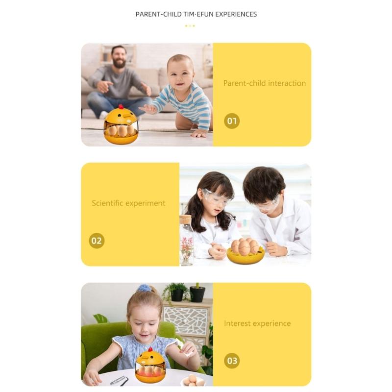 Eggs Incubator 5 Eggs Incubators for Hatching Eggs Heat and Humidity Control 5 Eggs Fully Turnning Poultry Hatcher