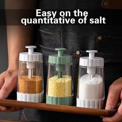 Quantitative Salt Pepper Grinder Multifunctional Adjustable Grinding with Ceramic Core Transparent Seasoning Jar