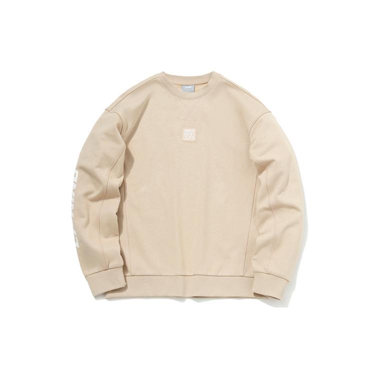 Li Ning Sweatshirts Men s Coast Gray Crew Neck Moderate Other AWDR027-1 S