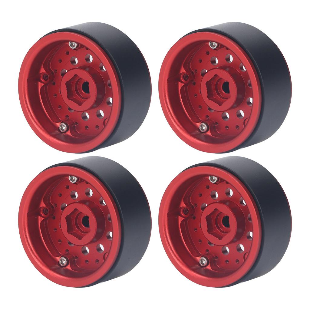4PCS RC Beadlock Wheel Rim Set 1.9 Inch Aluminum Alloy 1 10 RC Car Wheel Hub for Axial SCX10 I II III