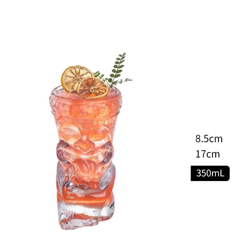 Lead-free Glass Cup Hawaii Tiki Mugs Creative Cocktail Glasses Beer Glass Martini Glasses Beverage Mugs Funny Cup Coffee Cup