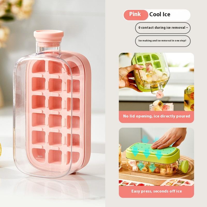 Ice Tray with Straw Food Grade 2 in 1 Ice Making Mold Ice Drink Bottle Silicone Ice Tray Outdoor Beverage Cup