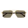 Prada Rectangular Sunglasses With Letter Decoration Men Sunglasses Brown PRA57S5AK90F