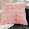 Faux Rabbit Fur Pillow Cover, Fluffy, Fuzzy, Decorative Cushion Cover for Sofa, Bed, Chair, Couch,White,Pink, Brown, 50cmx50cm