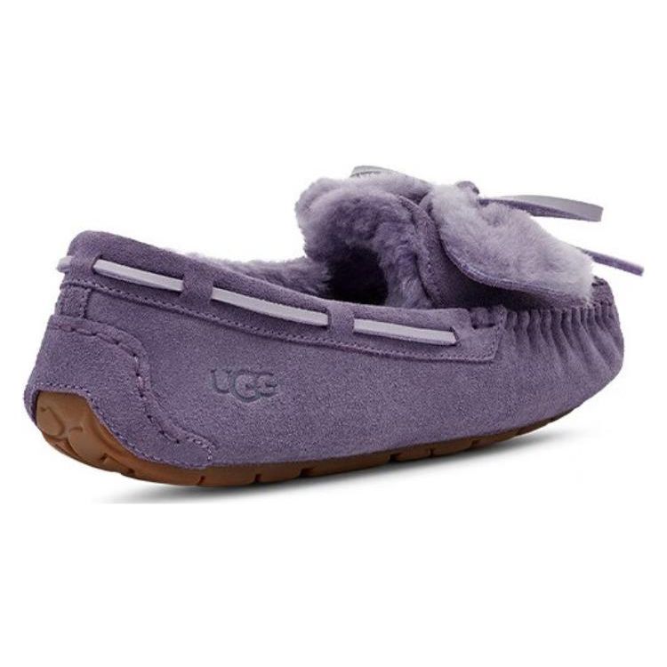 UGG Leather Round Toe Slip-On Casual Shoes Women Shoes Purple 1118913-LMV