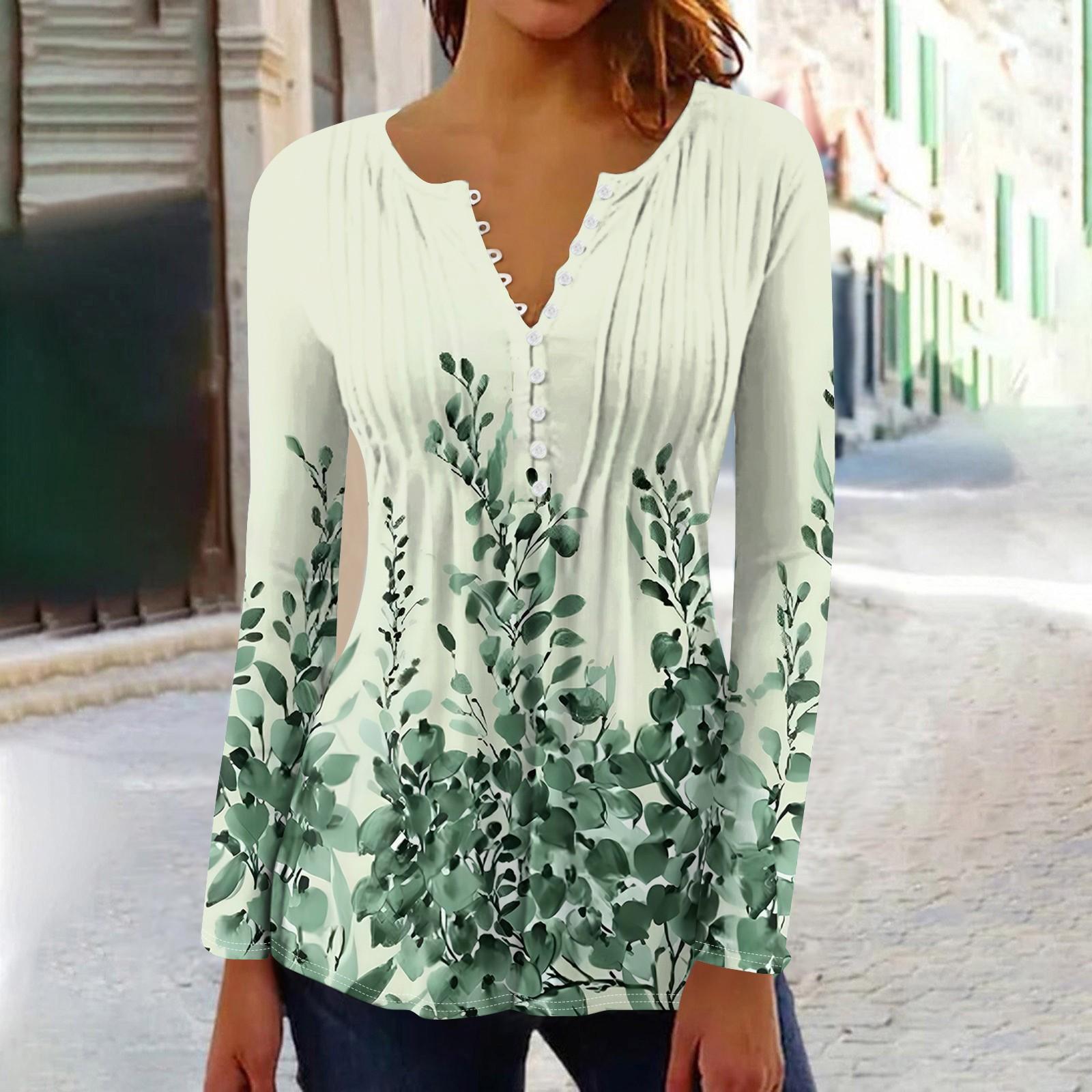 

Рубашки с длинным рукавом для женщин, осенняя мода, нарядные повседневные блузки, модные плиссированные туники, топы для леггинсов XXXL зелёный