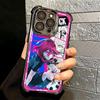 Anime Blue L-Lock Manga Soft Phone Case For iPhone 15 16 17 Air 14 Pro Max 16E Plus 13 12 Mini Plating Anti-Fall Fundas