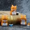 Kawaii Mini Thinking Cat Blind Box Orange Cat Figures Ornaments Mystery Box Office Desktop Computer Decor Toy Kids Birthday Gift