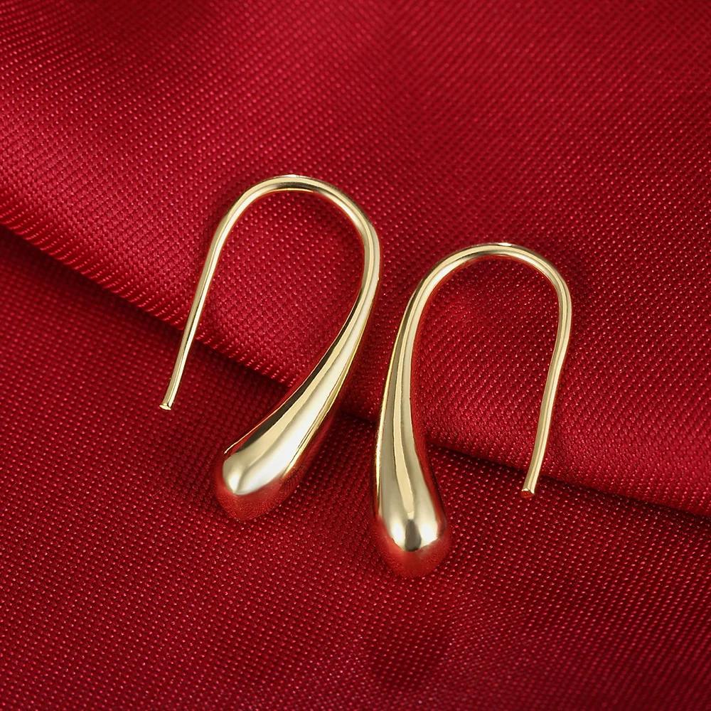 charms   Copper Water drop Earrings for woman High Quality gold color hook Fashion Jewelry Gifts party
