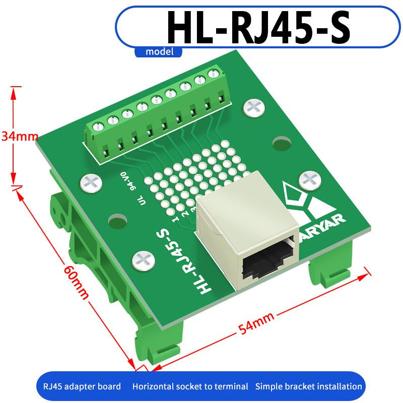 Rj45 Adapter Terminal Cat5E Cat6 Adapter Board Network Port Din35 Guide Rail Installation Accessories