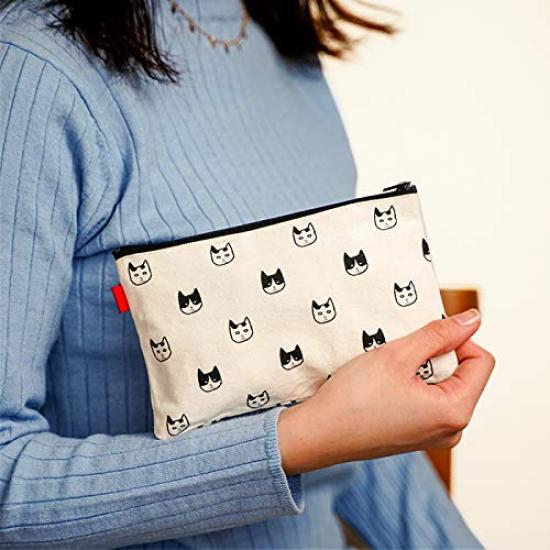 Small Pouch, Multi-purpose Case, Bankbook Holder, Cat Pattern, Men's and Women's, Stylish and Cute, Made In Japan, Cat Goods