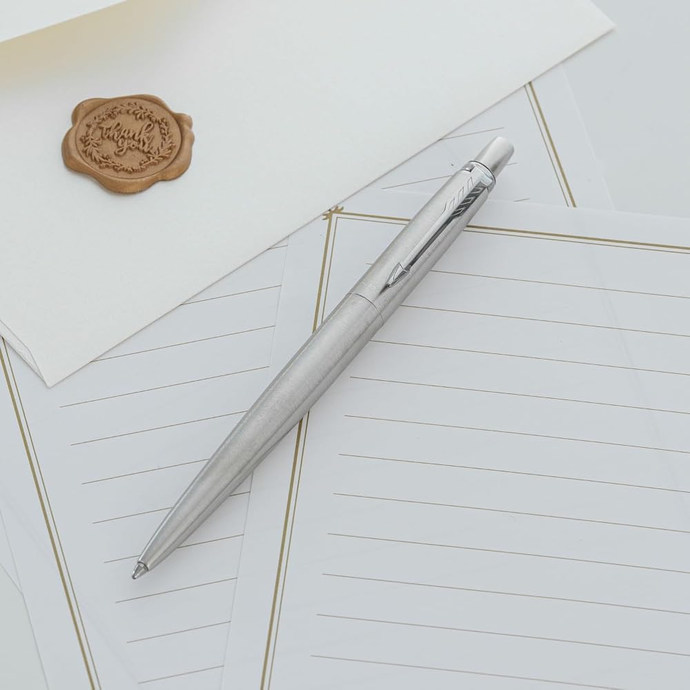PARKER Parker Ballpoint Pen, Jotter, Stainless Steel CT, Medium Size, Permanent Gift, Boxed Gift,...