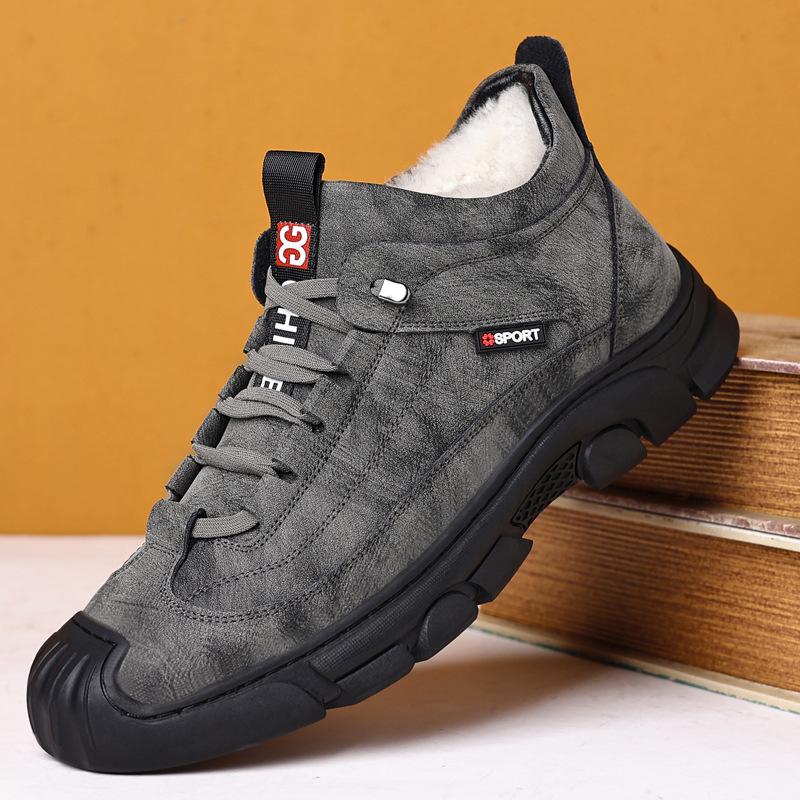 

бархатные хлопковые туфли мужские туфли папины туфли зимние папины туфли утолщенные бархатные высокие туфли с круглым носком мужские хлопковые кожаные туфли шерстяные туфли 44 серый