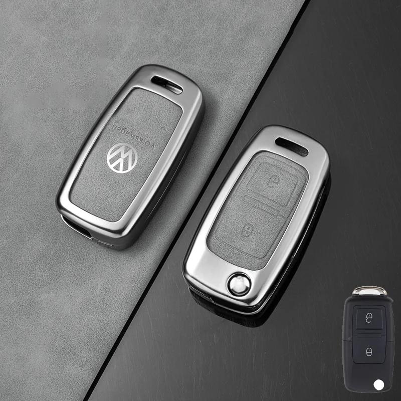 Heißes Zinklegierung Auto Klappfernbedienung Schlüsselhülle Gehäuse Abdeckung Für VW Volkswagen Beetle Caddy Golf Jetta Polo Tiguan Touran Auto Zubehör
