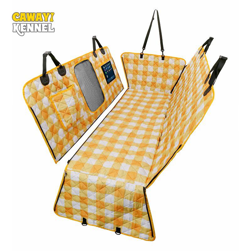

CAWAYI KENNEL Oxford Mesh Переноска для домашних животных для собак Водонепроницаемая задняя спинка для переноски Собачий автомобильный чехол для автомобиля Собачий автомобиль Гамак Подушка Протектор