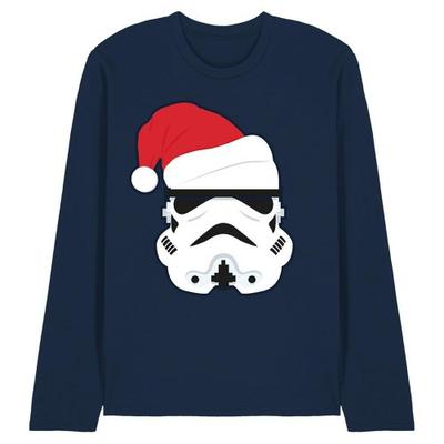 STAR WARS Camiseta de Natal de Manga Comprida Unisexo para Adulto Stormtrooper Papai Noel