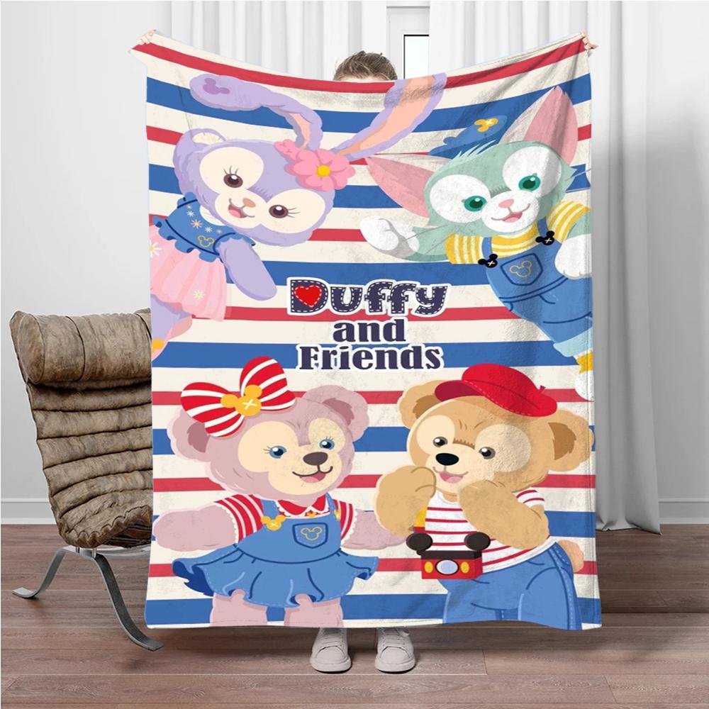 Disney Duffy Bear HD Flannel Thin Blanket.Four Season Blanket. Travel Picnic,for Sofa,Beds,Living Rooms,Fluffy Blanket Gifts