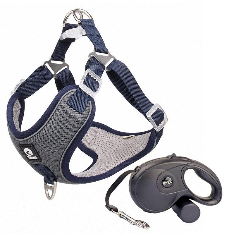Adjustable Reflective Shiba Inu & Corgi Harness: Anti-Pull Leash Vest for Medium to Large Dogs