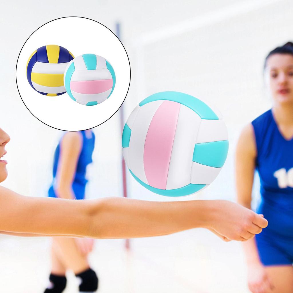 Profesjonell innendørs volleyball PU skinn utendørs ball m/ ballpumpe Beach Gym Trening leke barn Nybegynner Tenåring