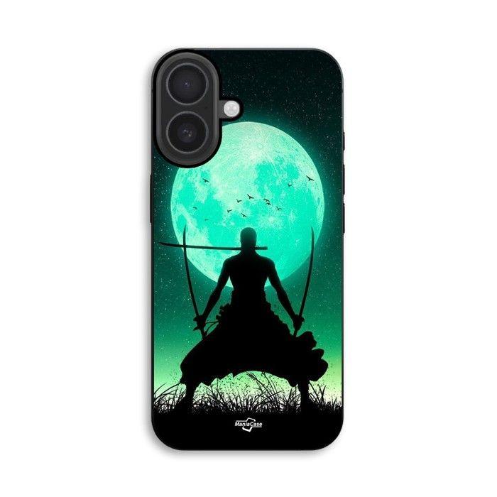 Hülle Für iPhone 18 Roronoa Zoro Dreischwert Vollmond Maniacase schwarz