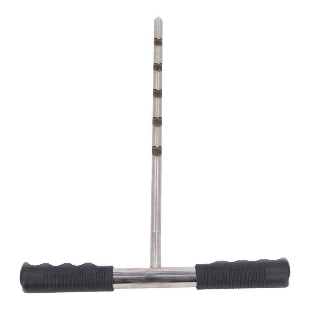Stainless Steel Soil Sample Probe Combined Probe Rod Adjustable 17‑32‑48 Inch Probe Tool with T Handle Soil Sample