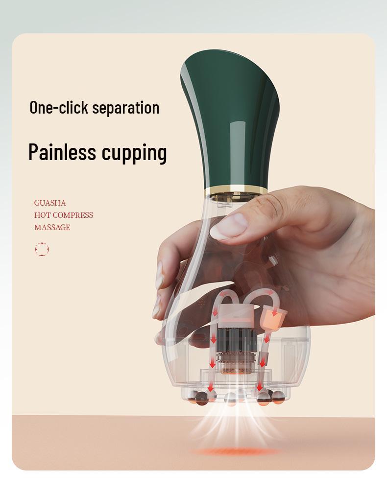 Rechargeable Electric Cupping Massager with Back Heating - Model 4503B