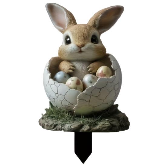 Easter Bunny Garden Stakes Outdoor Decor 2D HD Printing Acrylic A