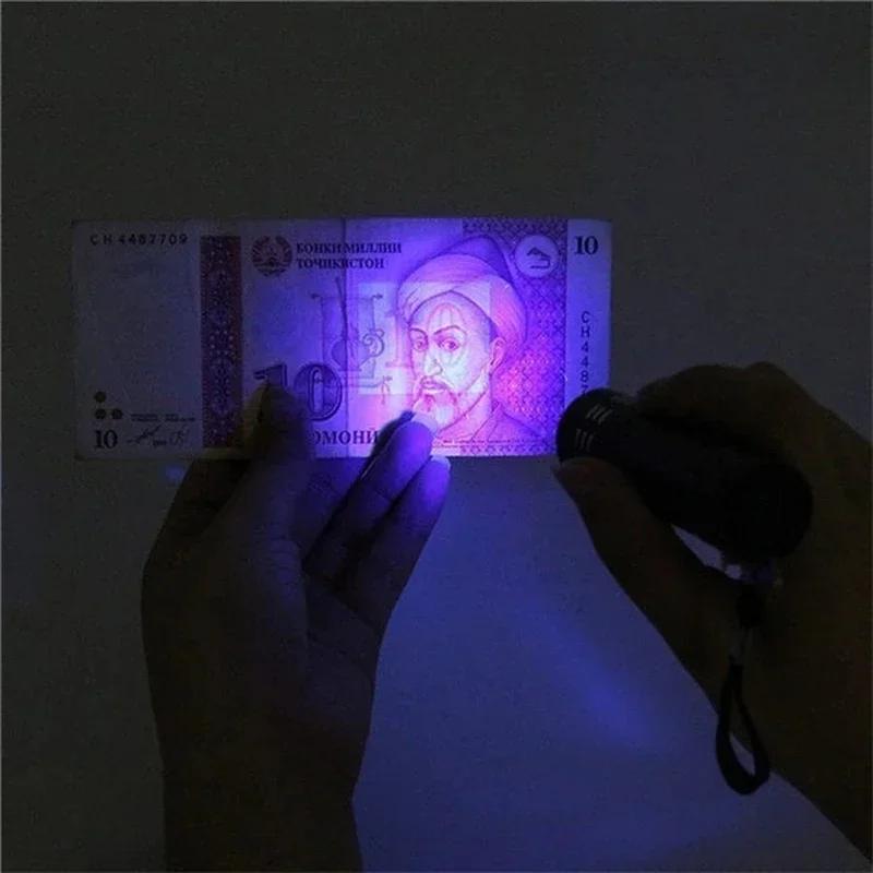 UV LED Flashlight 365/395nm Portable Ultraviolet Torch Light Zoomable Inspection Lamp Pet Urine Scorpion Stain Detector Lamps