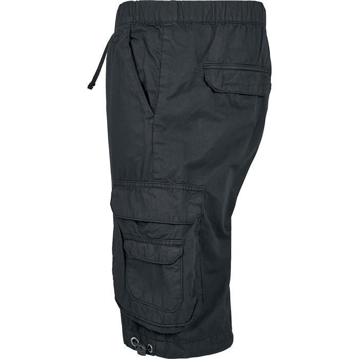 Short Cargo Homme Urban Classics - Noir - Double Poches - 100% Coton