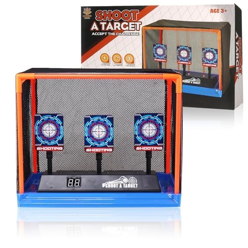 

WALWAL Auto-Reset Electronic Scoring Shooting Target with Net for Nerf Gun Toys (Net Cage)