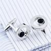 French Shirt Cufflinks Men's and Women's Business Banquet Wedding Speech Gifts Simple High Grade Metal Blue Cuff Links