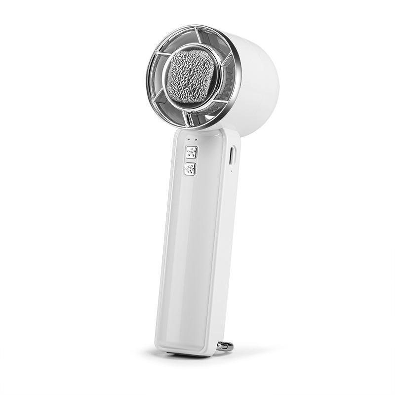 2026 High-Speed Portable Cooling Fan with Ice Pack - Transparent Handheld Turbine Fan for Outdoor Travel 51x61x158mm