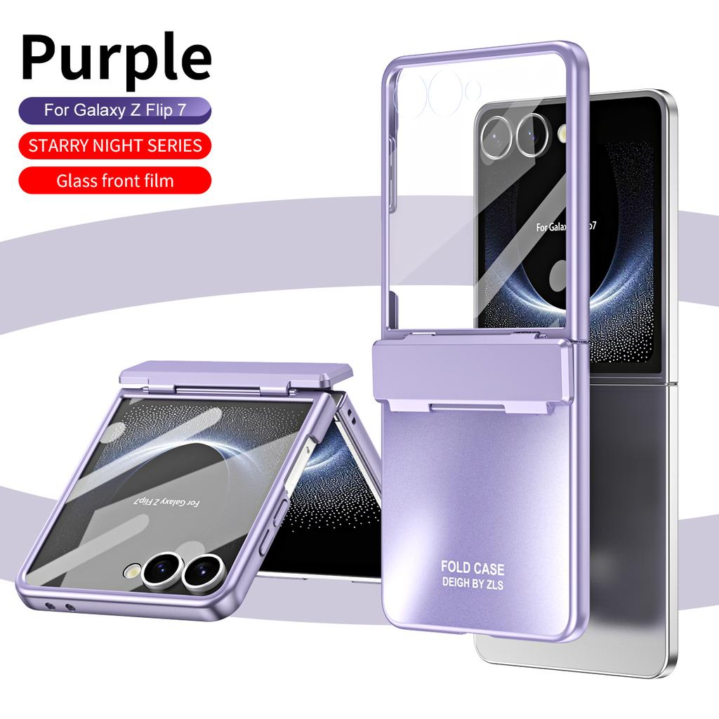 Voor Samsung Galaxy Z Flip 7 Sterrenserie Plating PC Anti-Val Anti-Vingerafdruk Anti-Slip Telefoonhoesje