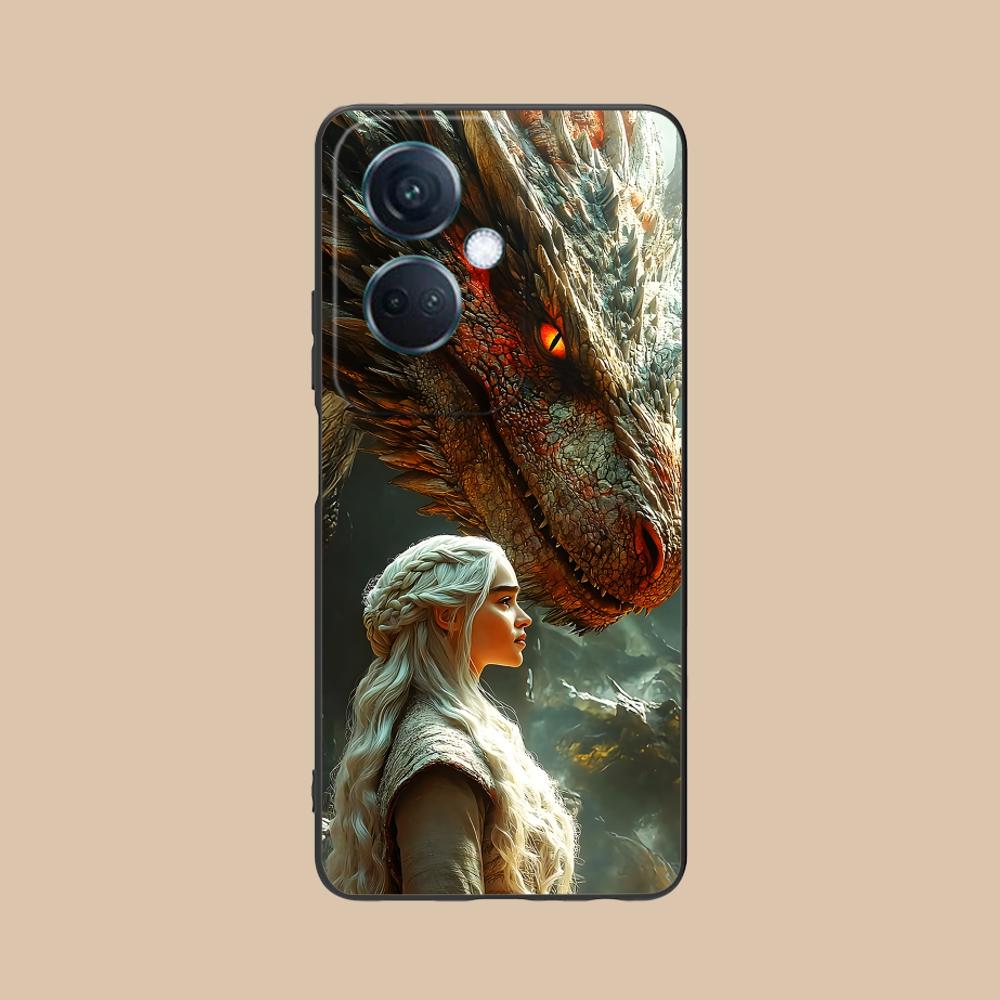 Dragon Queen Matte TPU Mobile Phone Case for OPPO Reno 14 13 12 11 10 9 8 7 6 5 F T Pro 5G Colorful Printing Cover