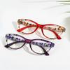 Stylish Full-Frame Blue Light Blocking Reading Glasses with Spring Hinges, High Definition Clarity, UV Eye Protection.