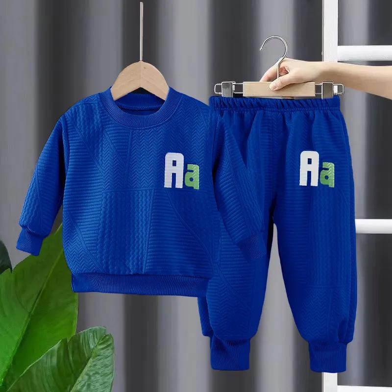 Spring  Autumn Long Sleeved Hoodie Two-piece Set Boys and Girls Hoodie Set Children's Leisure Set Baby Casual Tracksuit