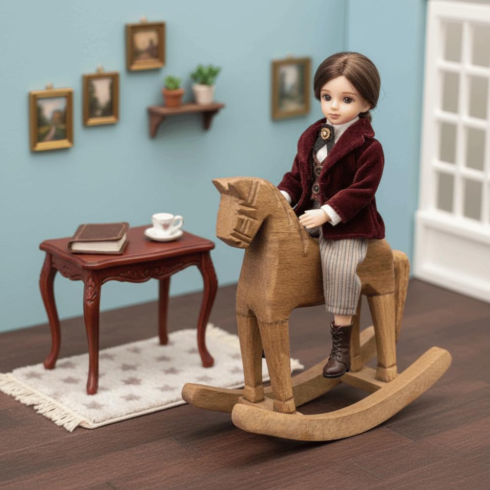 Dekoration Handsnidad Trähäst Dekoration Trämaterial Retro Handsnidad Häst Nordisk Stil Kreativ Skrivbordsdekoration Gåva