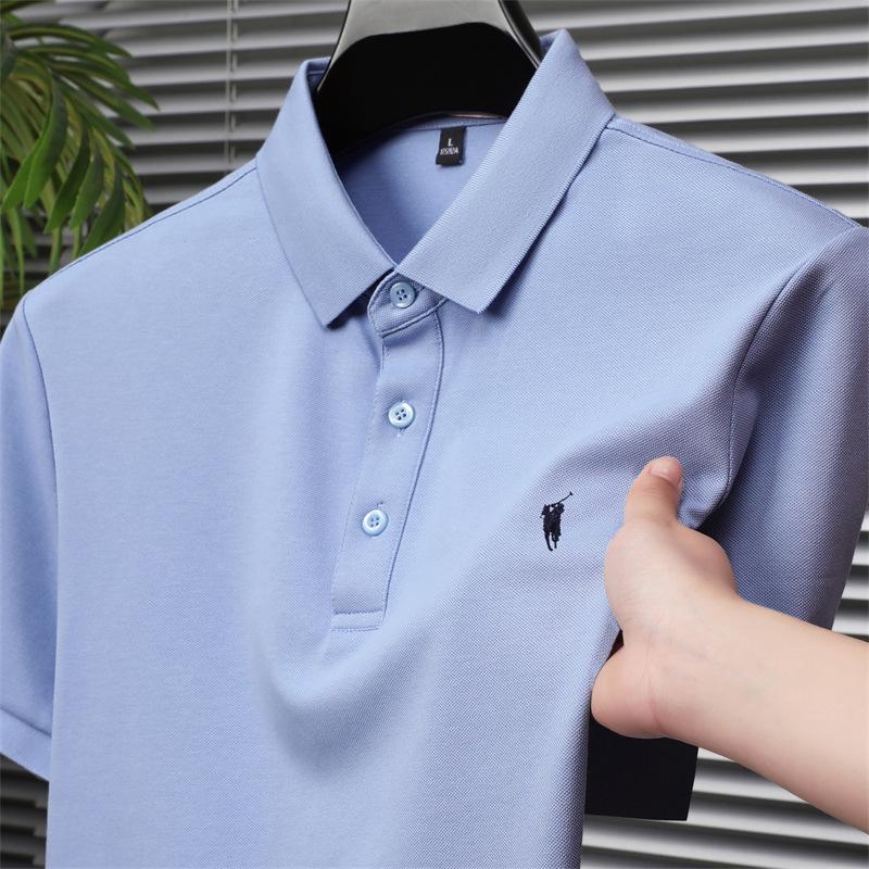 Value Vault 2025 Zomer Paul Heren Klassiek Effen Kleur Geborduurd Piqu&eacute; Katoen Poloshirt 3XL (165-180 kg)