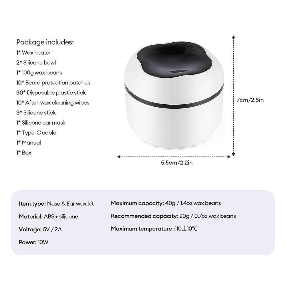 Mini Waxing Kit Painless Nose Wax Kit For Men/Women Painless Nose Hair Removal Cleaning Waxing Beans Depilation Kit