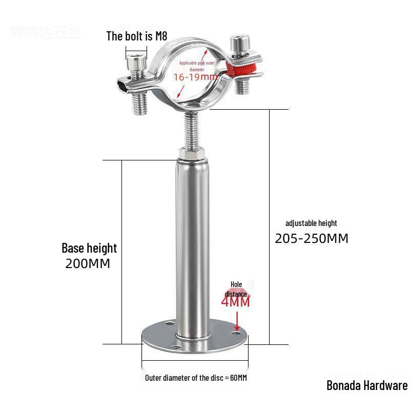 Stainless Steel Pipe Fixing Bracket Clamp for Gas and Water Pipes