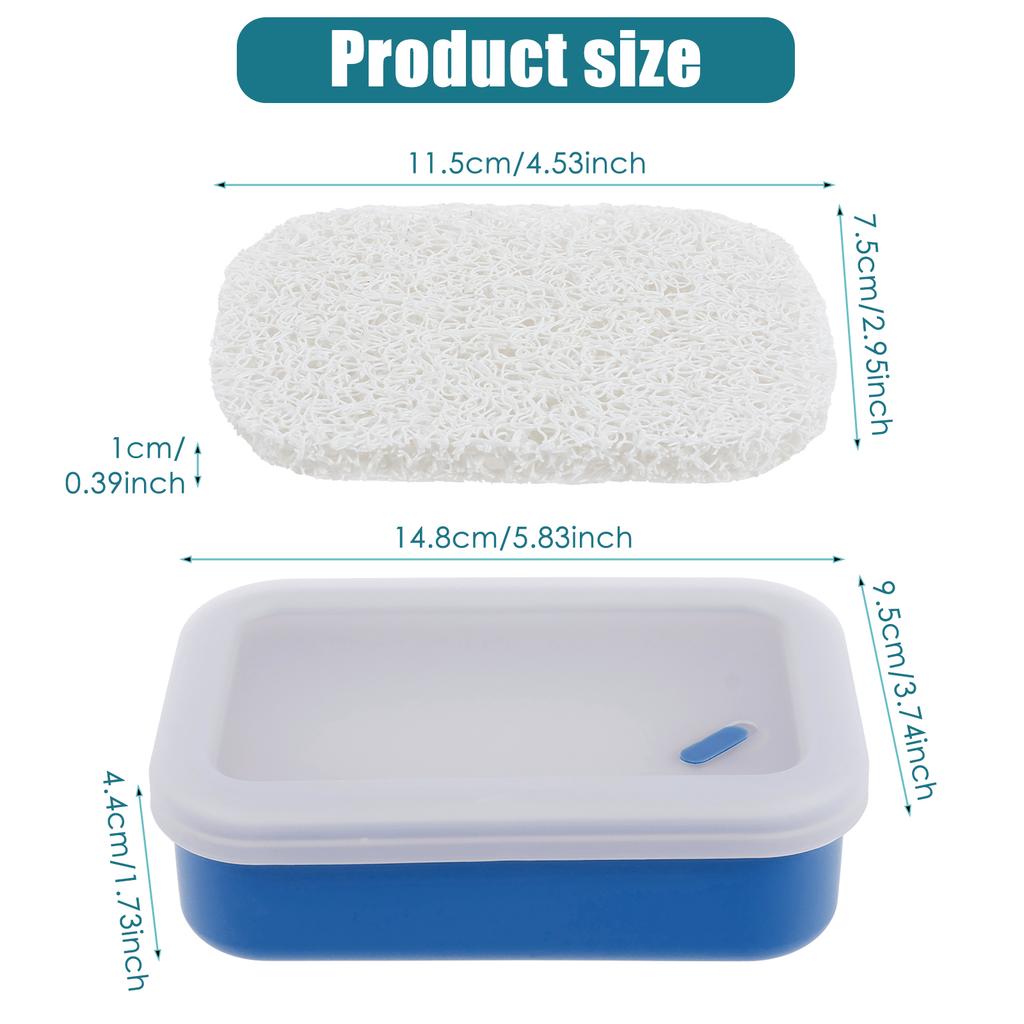 Travel Soap Case Silicone Shampoo Bar Holder with Draining Leakproof Portable Travel Soap Container for Bathroom